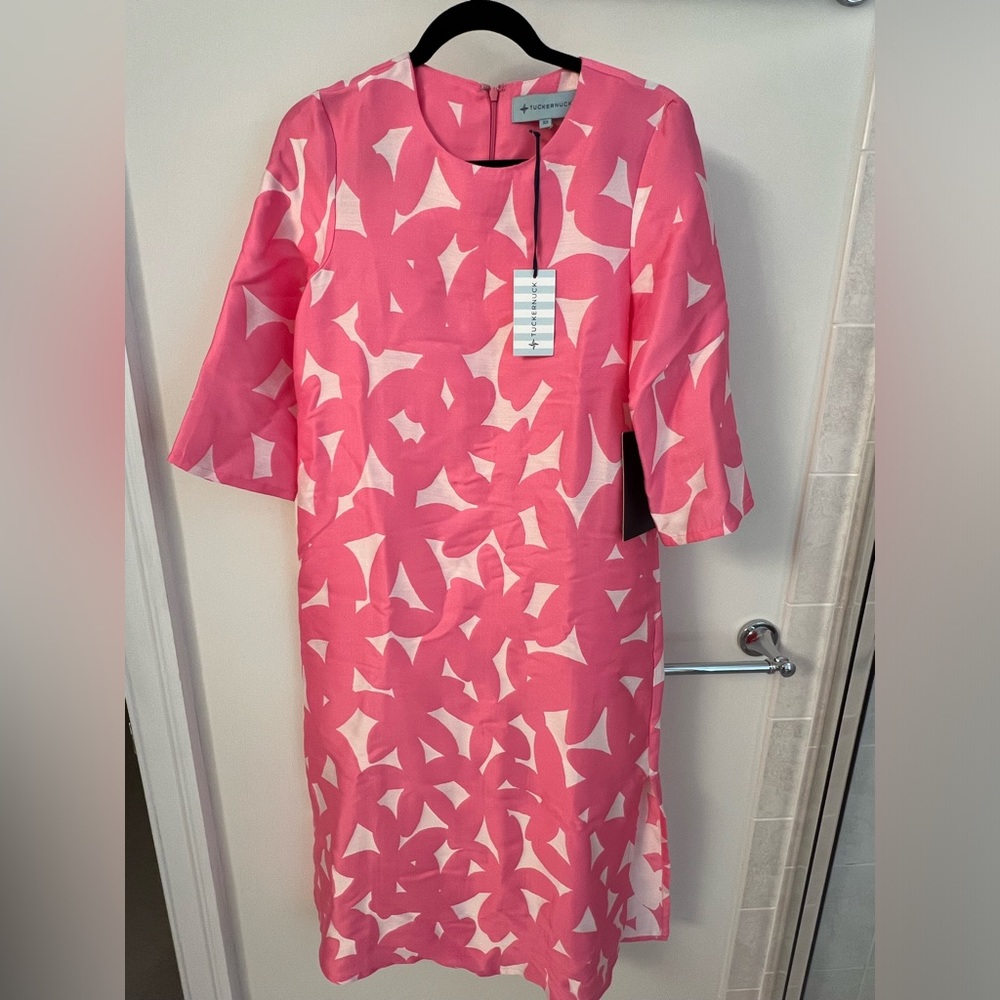 Tuckernuck pink Italian floral Jamie dress